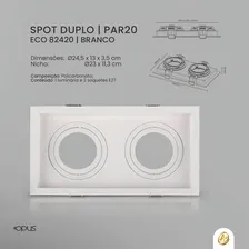 Spot Duplo Branco Par20 - Direcionável Foto mini  2
