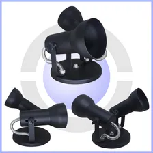 Spot Duplo De Sobrepor Duas Lampadas Bocal E27 Kit C/ 2 Uni Cor Preto Foto mini  2