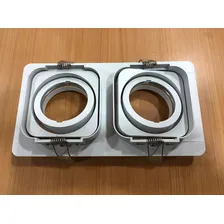 Spot Duplo Embutir Direcionavel 2x Ar70 - Branco Foto mini 3