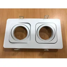 Spot Duplo Embutir Direcionavel 2x Ar70 - Branco Foto mini 2