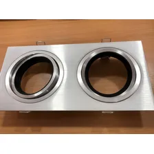 Spot Duplo Embutir Direcionavel 2x Par30 - Aluminio Escovado 110v/220v (bivolt) Foto mini 2