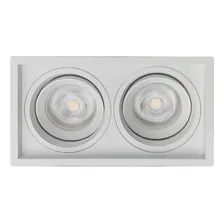 Spot Duplo Recuado Embutir Par20 P/ Gesso E Modulares Cor Branco 110V/220V (Bivolt) Foto mini  2