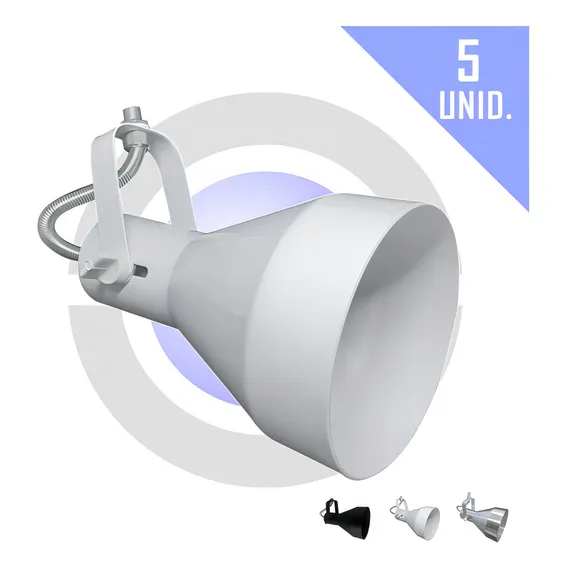Spot Eletrocalha Preto Lampada Par 30 - Funil Cor Branco 110V/220V Foto 1
