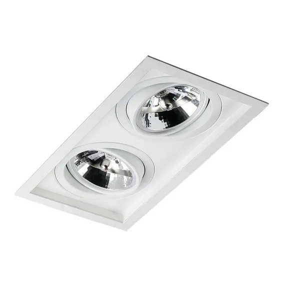 Spot Embutir Duplo Ar111 Recuado C/ Lamp. 12w 4000k 110v/220v (bivolt) Foto 1