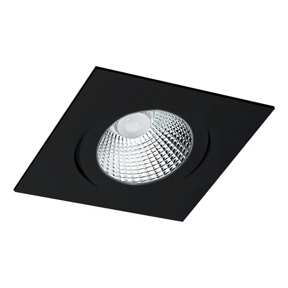 Spot Embutir Par20 Direcionável Quadrado Aluminio Preto Foto 1