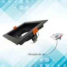 Spot Embutir Quadrado Recuado Preto Para Dicr贸ica Gu10 Mr16 Foto mini 2