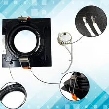 Spot Embutir Quadrado Recuado Preto Para Dicr贸ica Gu10 Mr16 Foto mini 1