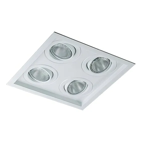 Spot Embutir Quadruplo 4 Par20 C/ Lamp. 7w Branco Frio 110v/220v (bivolt) Foto 1