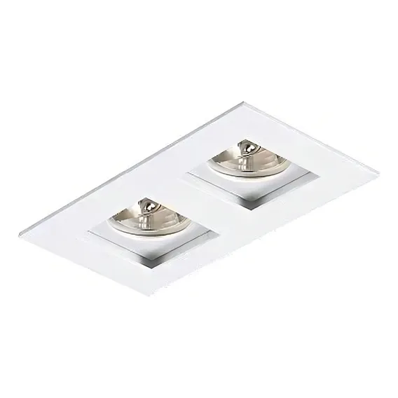 Spot Embutir Recuado Duplo Par 20 Branco Sala Quarto Ac879 Foto 1