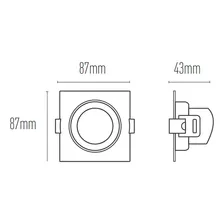 Spot Led 5w Dicroica Smd Direcionavel Embutir Quadrado Forte Cor Branco Frio Bivolt Foto mini 3