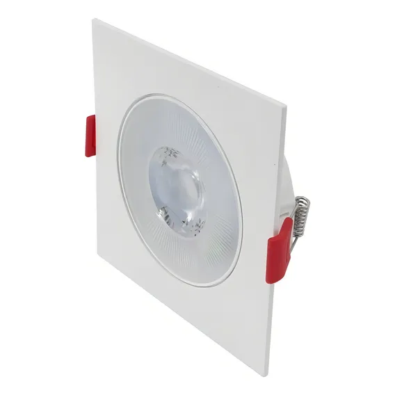 Spot Led Cob Quadrado Embutir 7w 3000k Luz Amarela Foto 1