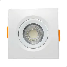 Spot Led Embutir Quadrado 7w Bivolt 3000k Branco Quente Foto  mini 1