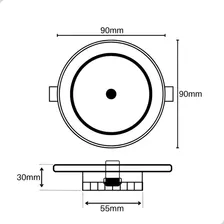 Spot Led Embutir Redondo 5w Bivolt 3000k Branco Quente Foto mini 4
