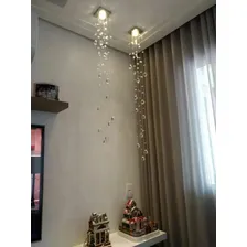 Spot Led Pendente De Cristal De Embutir Para Quarto, Lavabo! Estrutura Prateado 110v/220v Foto mini  2