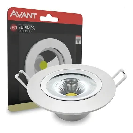Spot Led Redondo 5w Direcionável Branco Bivolt 6500k Avant Foto 1