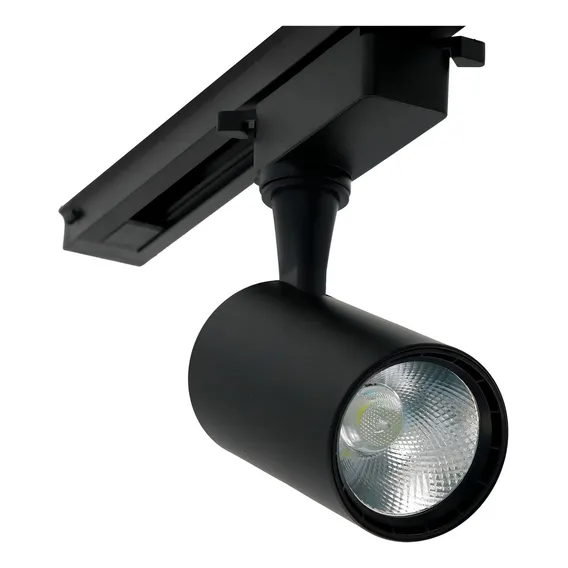Spot Para Trilho Eletrificado Preto Led 20w Luz Branco Frio 110v/220v (bivolt) Foto 1