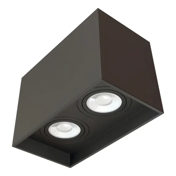 Spot Plafon Box Sobrepor Duplo Par20 Preto 110V/220V Foto 1