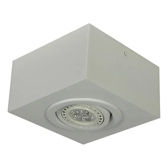 Spot Plafon Sobrepor 1 Par20 Branco Quadrado Aluminio Bivolt Foto 1