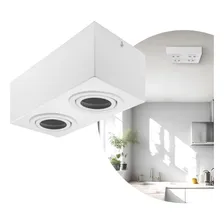 Spot Plafon Sobrepor Box Par20 Duplo Direcionável Branco Foto mini 1