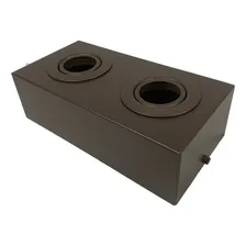 Spot Plafon Sobrepor Duplo P/ Dicróica Gu10 Estrutura Preto Foto mini 4