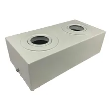 Spot Plafon Sobrepor Duplo P/ Dicróica Gu10 + Led Estrutura Branco-frio Foto mini  3
