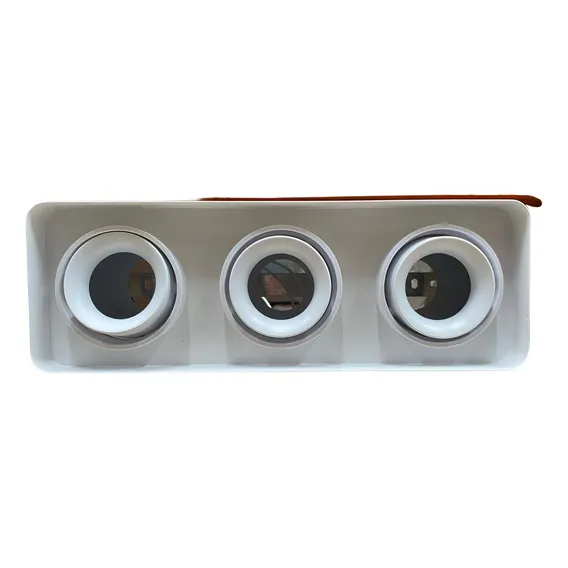 Spot Plafon Sobrepor Triplo Preto Para 3 Led Foto 1