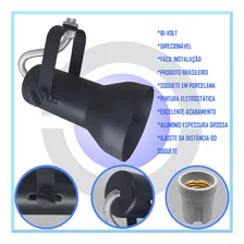 Spot Preto Branco Prata Para Trilho Iluminação Focal - Soft 110V/220V Foto mini 2