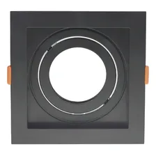 Spot Recuado Quadrado Embutir Dicróica Preto Luminatti Gu10 Foto  mini 1