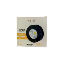 Spot Sobrepor Led 5w 3000k Luz Quente Redondo Preto Opus Foto mini 3