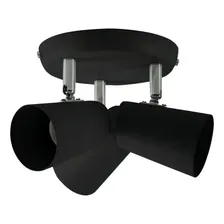 Spot Sobrepor New Short 3 Luzes E27 60w Haste Cromado Preto Foto mini 1