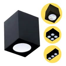 Spot Sobrepor Quadrado Kube Cubo 1 Luz Dicroica Gu10 Preto Foto mini 2
