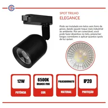Spot Trilho Avant Preto 12w Bivolt Branco Frio Ou Quente Foto mini 4