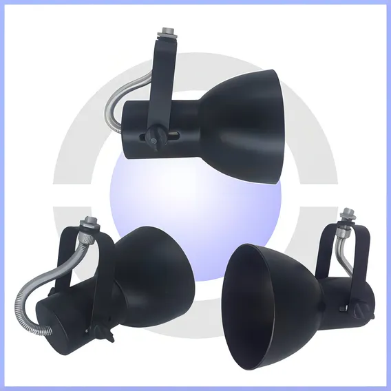 Spot Trilho Bulbo Led Cor Preto Em Alumínio - Bocão Foto 1