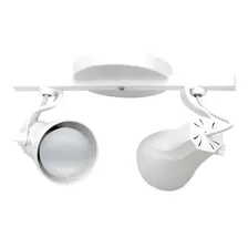 Spot Trilho Duplo Octa 2 Direcionável E27 Ideal Para Praia Estrutura Branco Foto mini 1