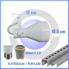Spot Trilho Par30 Lampada Led Eletrocalha Perfilado- Funil Cor Preto 110V/220V Foto mini 4