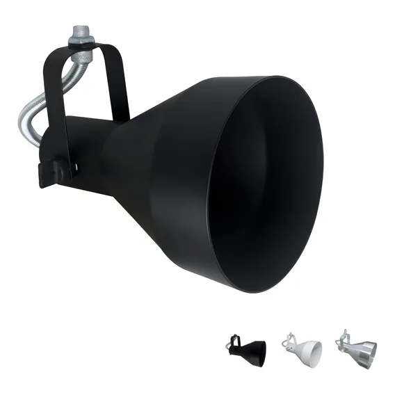 Spot Trilho Par30 Lampada Led Eletrocalha Perfilado- Funil Cor Preto 110V/220V Foto 1