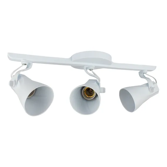 Spot Trilho Triplo Octa 3 Direcionável E27 Ideal Para Praia Cor Branco Foto 1