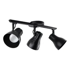 Spot Trilho Triplo Octa 3 Direcionável E27 Ideal Para Praia Cor Preto Foto  mini 1