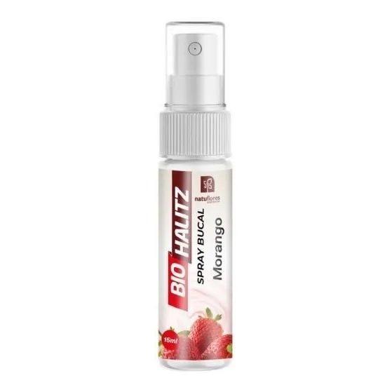 Spray Bucal Morango 15ml Halito Refrescante - Natuflores Foto 1