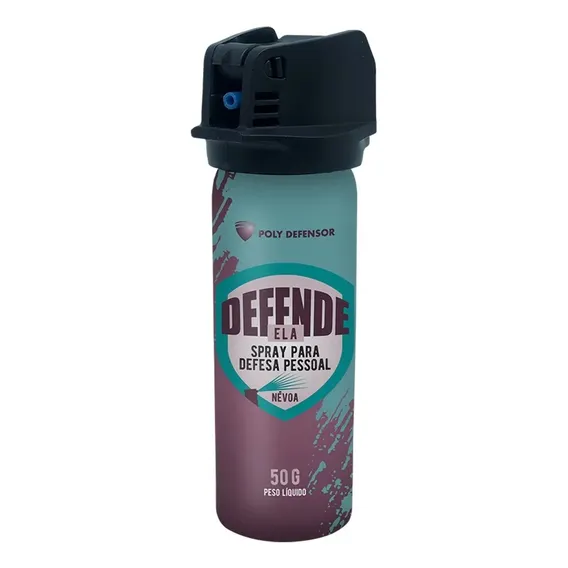 Spray Defesa Pessoal Mulher Poly Defensor 50g Em Névoa Defende Ela NTK Foto 1