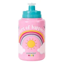 Squeeze Arco Íris Rosa Infantil Menina 340ml Foto mini 1