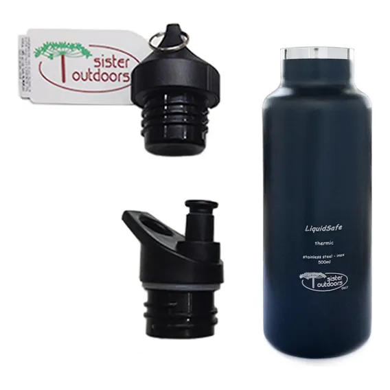 Squeeze Cantil Térmico Liquidsafe 500 2 Tampas Cinza Foto 1