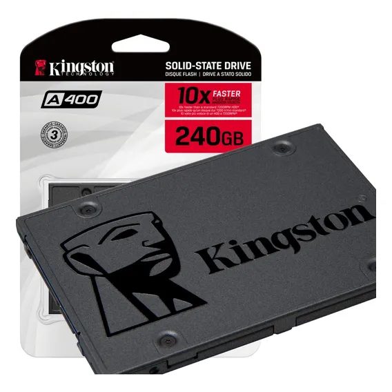 Ssd Kingston 240gb A400 Interno Sata 3 6gb/s Nf-e Cor Ssd Kingston 240gb Interno Sata 3 Foto 1