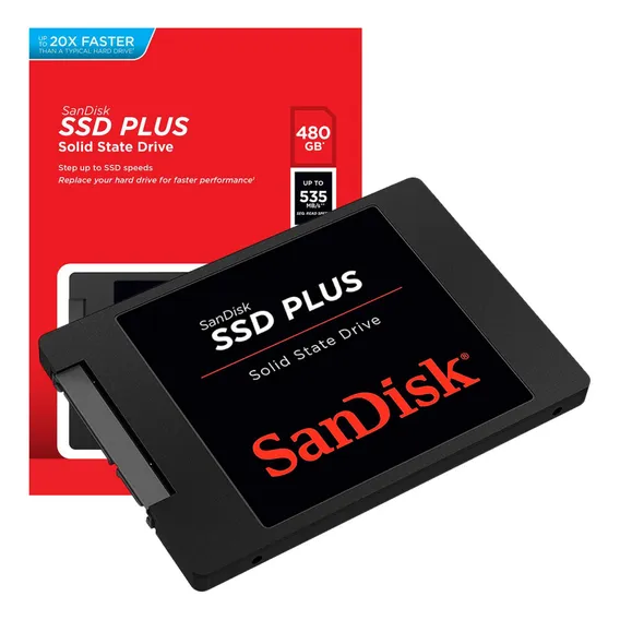 Ssd Sandisk 480gb Plus Sata 3.0 Interno 3 Anos Cor Ssd Sandisk Ultra 480gb Sata 3.0 Foto 1