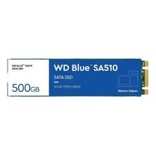 Ssd Wd Blue M.2 2280 Sa510 500gb Sata Wds500g3b0b Cor Preto Foto  mini 1