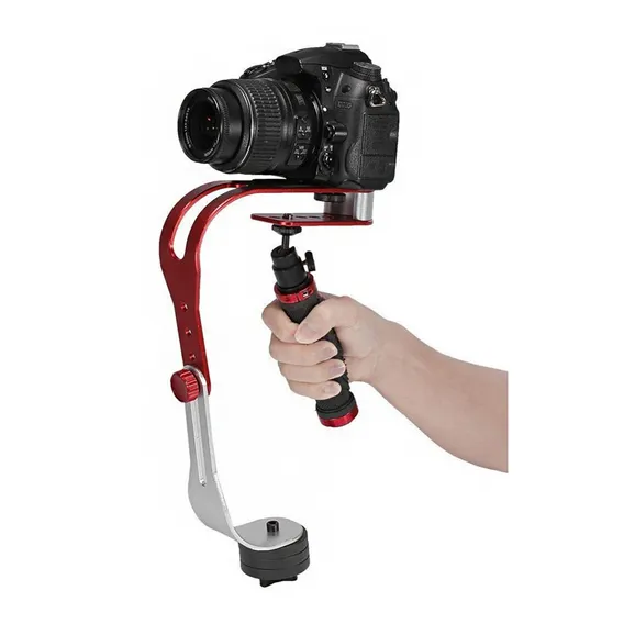Steadicam Estabilizador Steadycam Dslr Camera Canon Nikon Cor Vermelho e Preto Foto 1