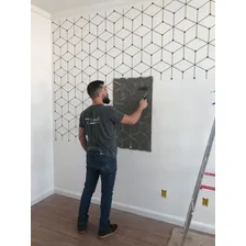 Stencil Decor Geométrico Pop Bolinha (90x55cm) Para Parede Foto mini  2
