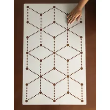 Stencil Decor Geométrico Pop Bolinha (90x55cm) Para Parede Foto mini  3