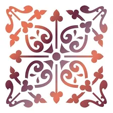 Stencil Especial Azulejo Colonial 10x10 Stx-317 Litoarte Foto  mini 1