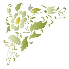 Stencil Especial Cantoneira Flor 10x10 Stx-267 - Litoarte Foto mini 1